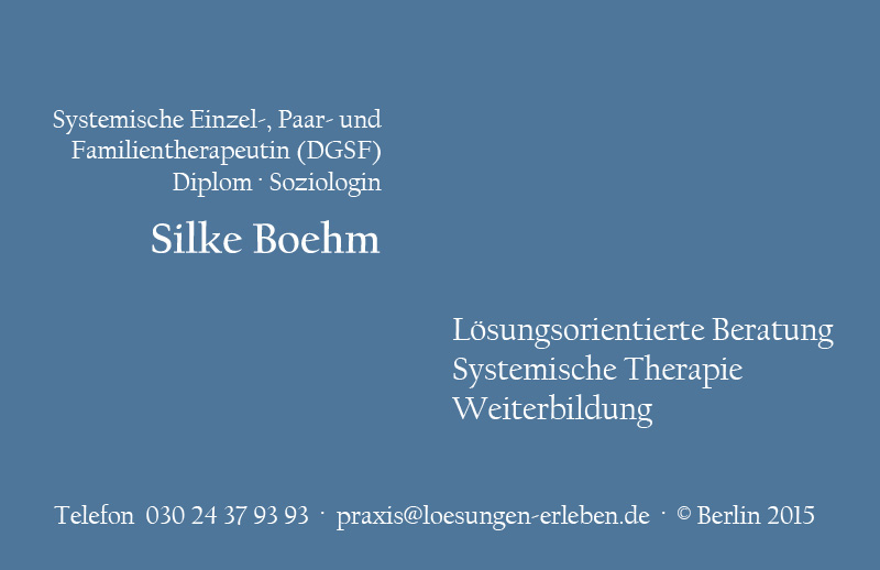 Silke Boehm : Lösungen erleben